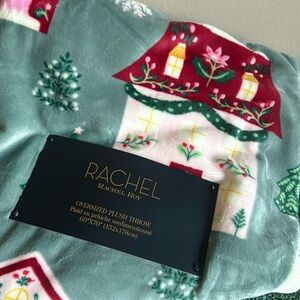 Rachel Roy Oversized Plush Throw Gingerbread House Christmas Tree 🌲 NEW